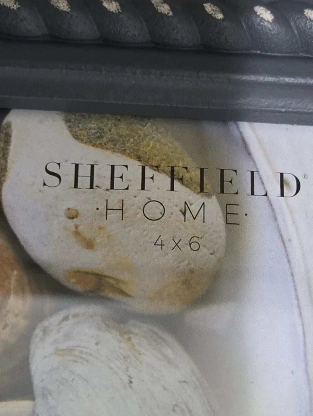 Sheffield Home Blue Decorative Wood Rope Frame